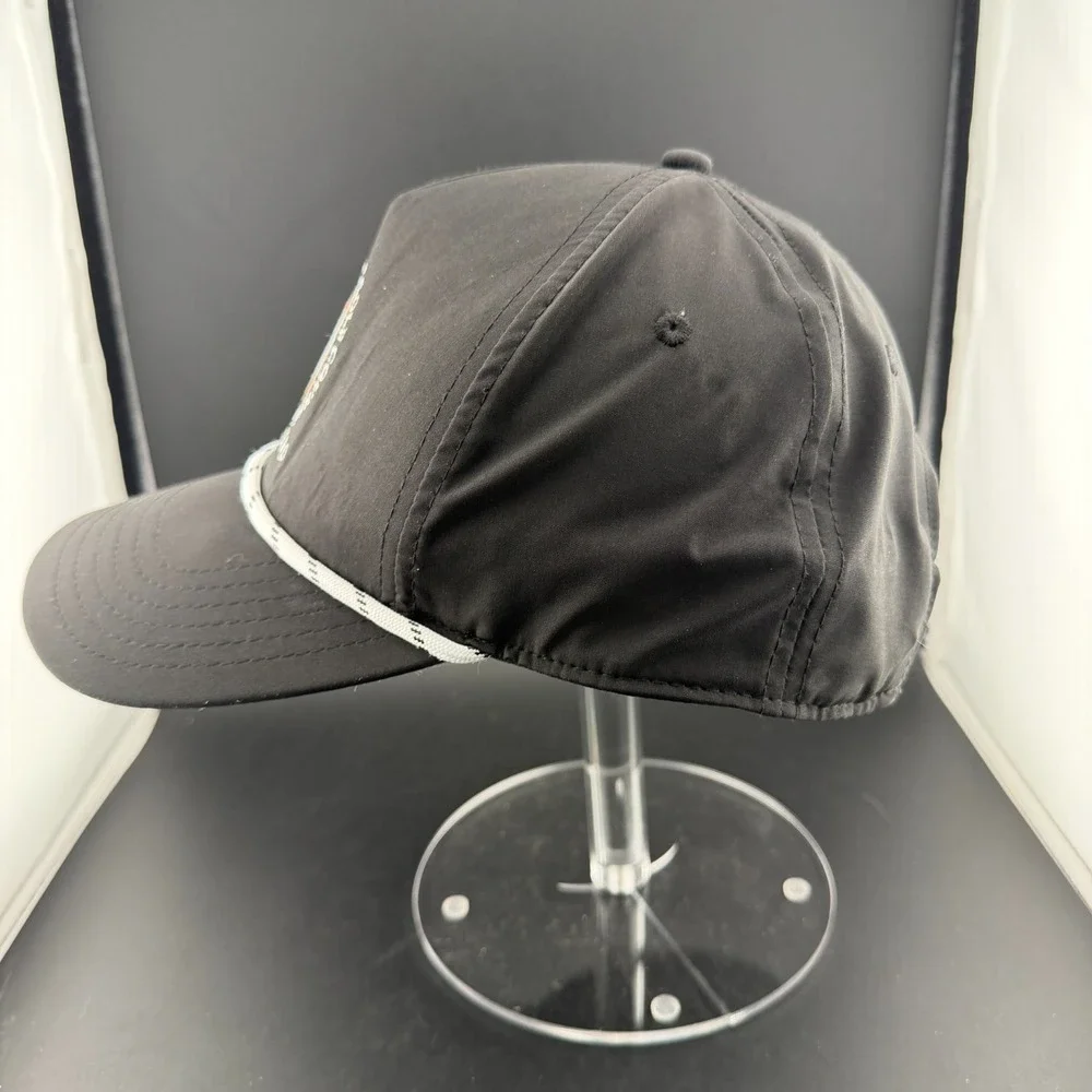 Pukka Baseball Cap Mens OS Black Chalk Mountain Golf Course Logo Snapback Hat